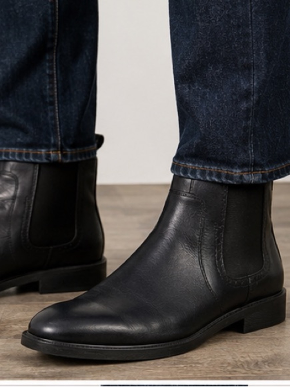 JOHNSTON & MURPHY Leather XC4 Durham Chelsea Waterproof Boot Black Men Size 11.5